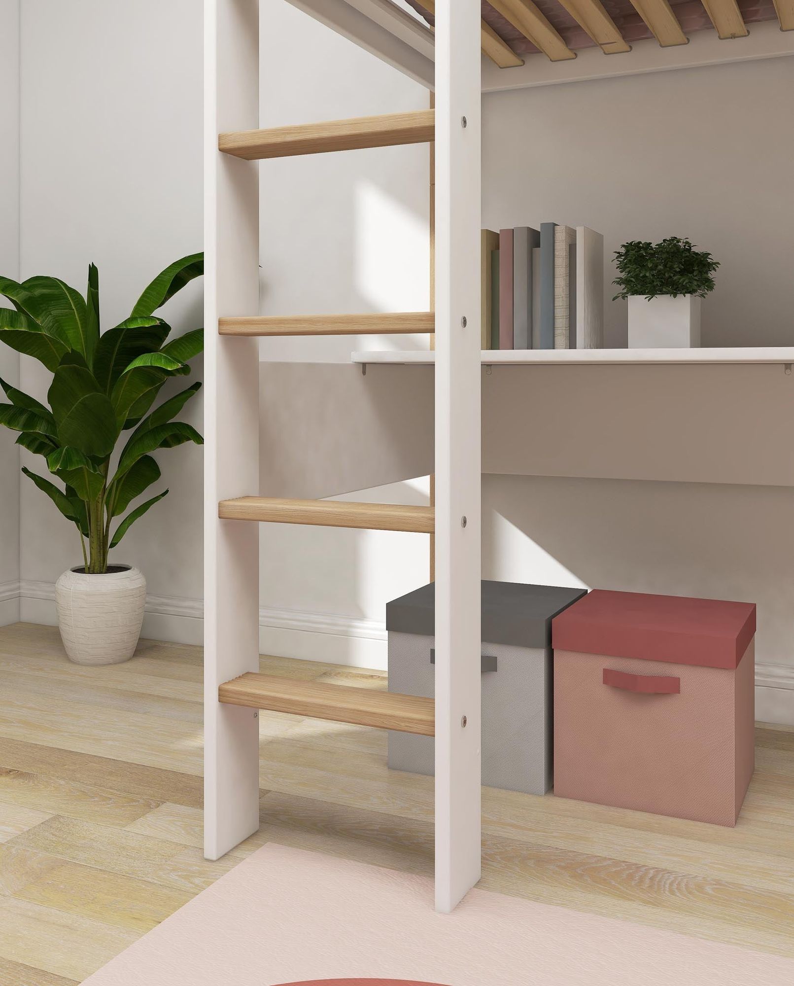 [product_category]-FLEXA High bed w. straight ladder and desk-FLEXA-5706459138930-80-31512-95-FLE-3