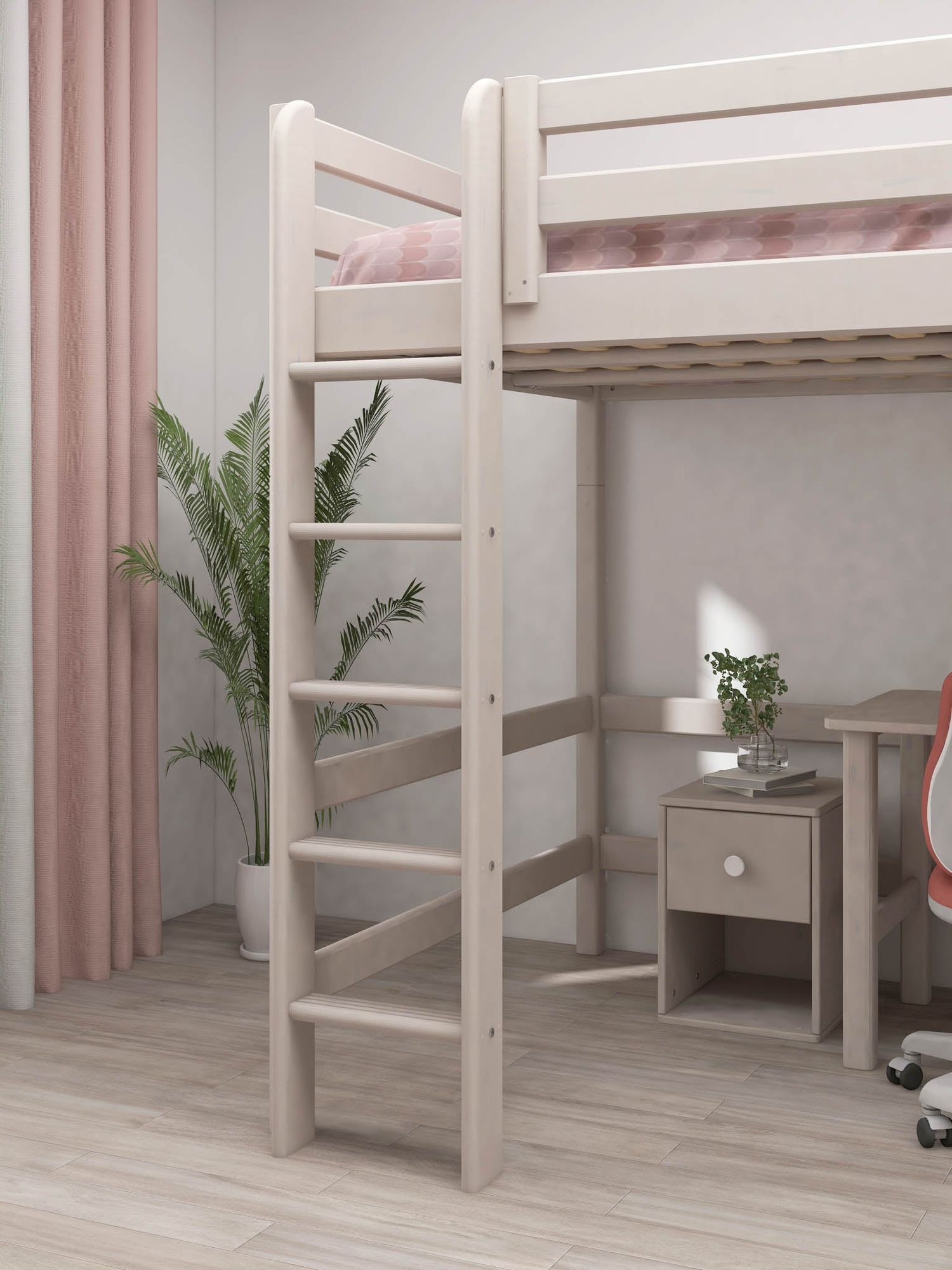 [product_category]-FLEXA High bed with straight ladder-FLEXA-5706459128788-90-10621-3-01-FLE-3