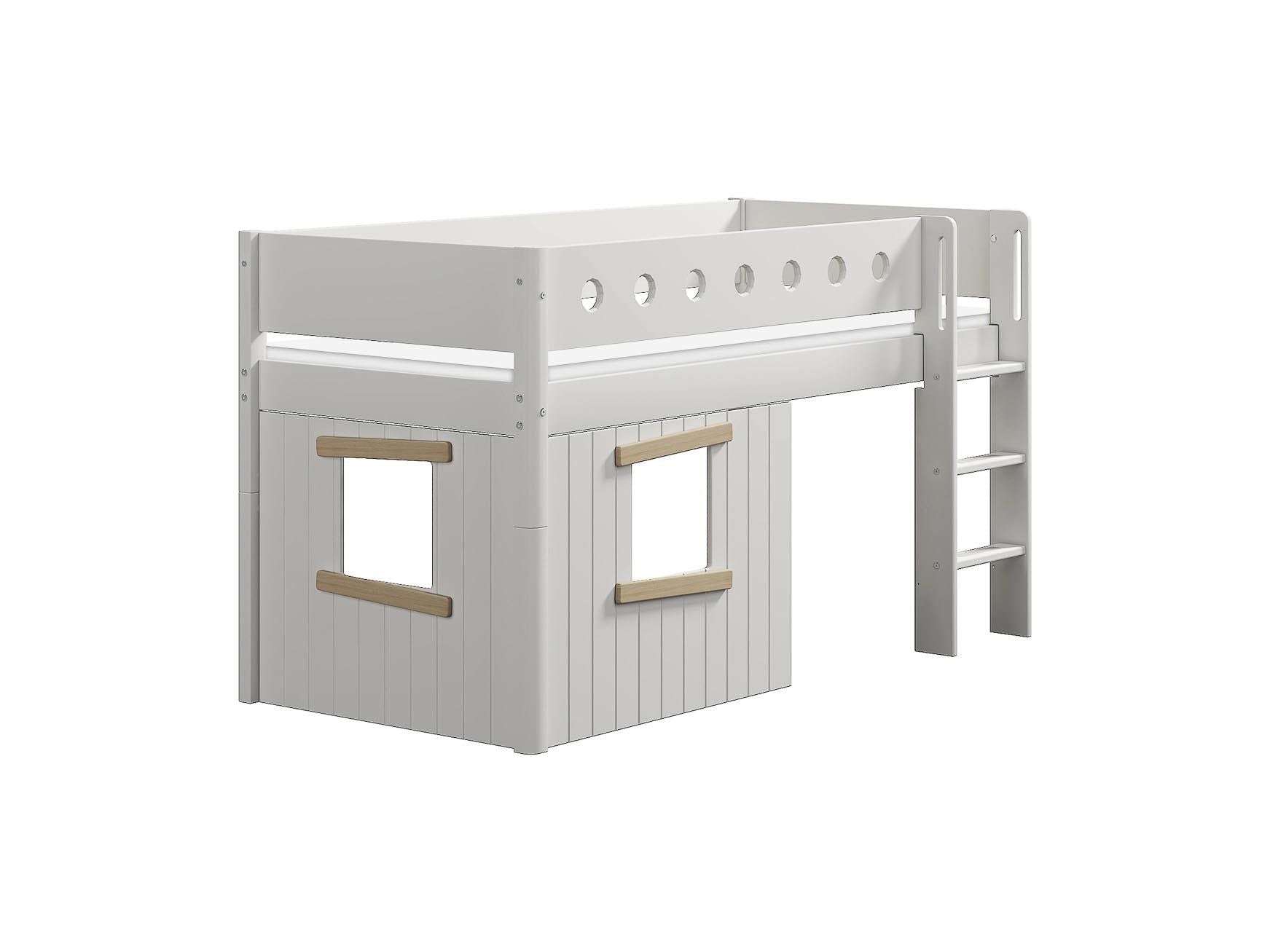 [product_category]-FLEXA Mid-high bed, str. ladder & Treehouse Bed Fronts, oak frame-FLEXA-5706459145563-90-10980-95-FLE-9