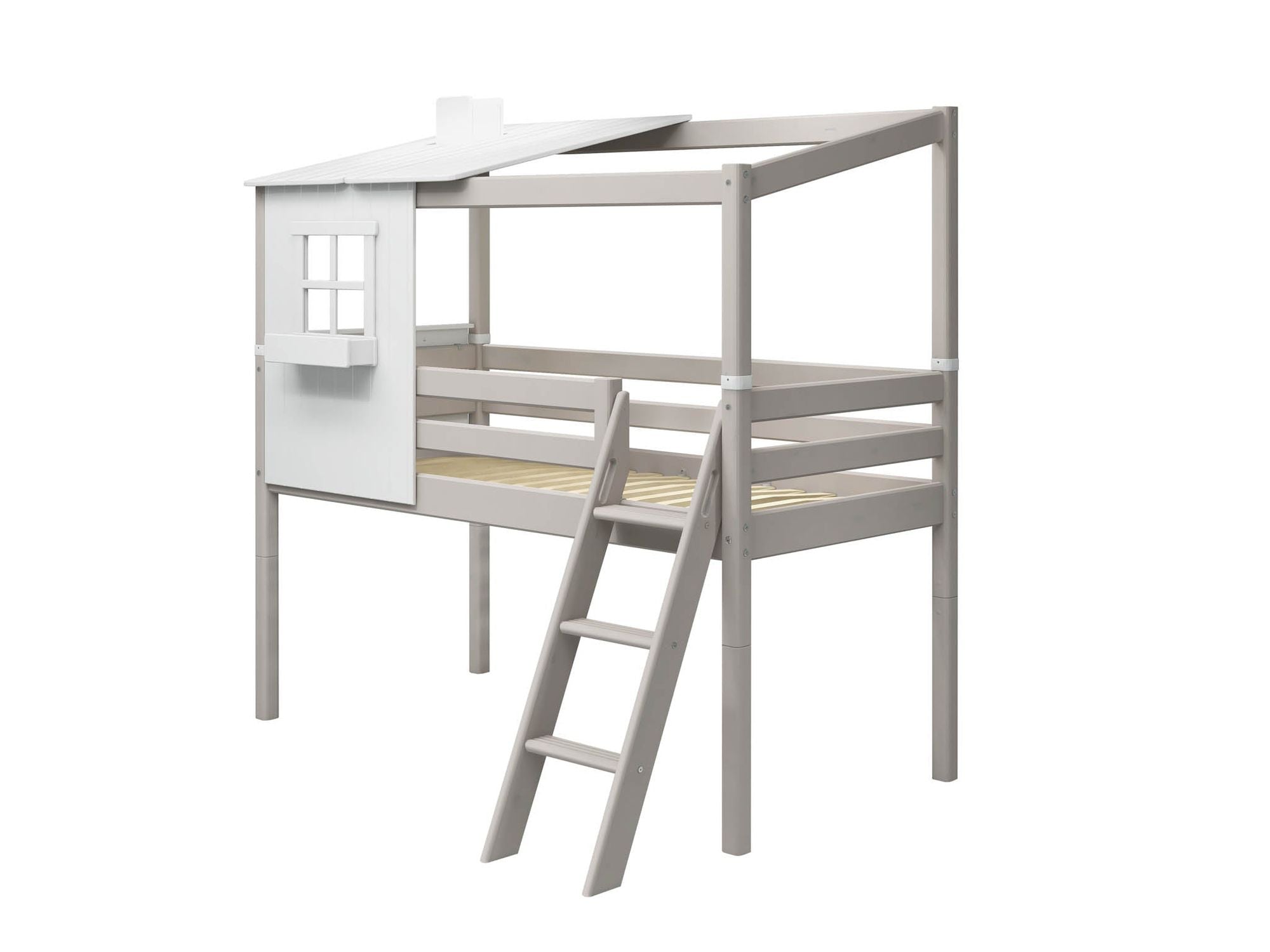 [product_category]-FLEXA Mid-high bed w. 1/2 Classic House-FLEXA-5706459130071-90-10769-72-01-FLE-7