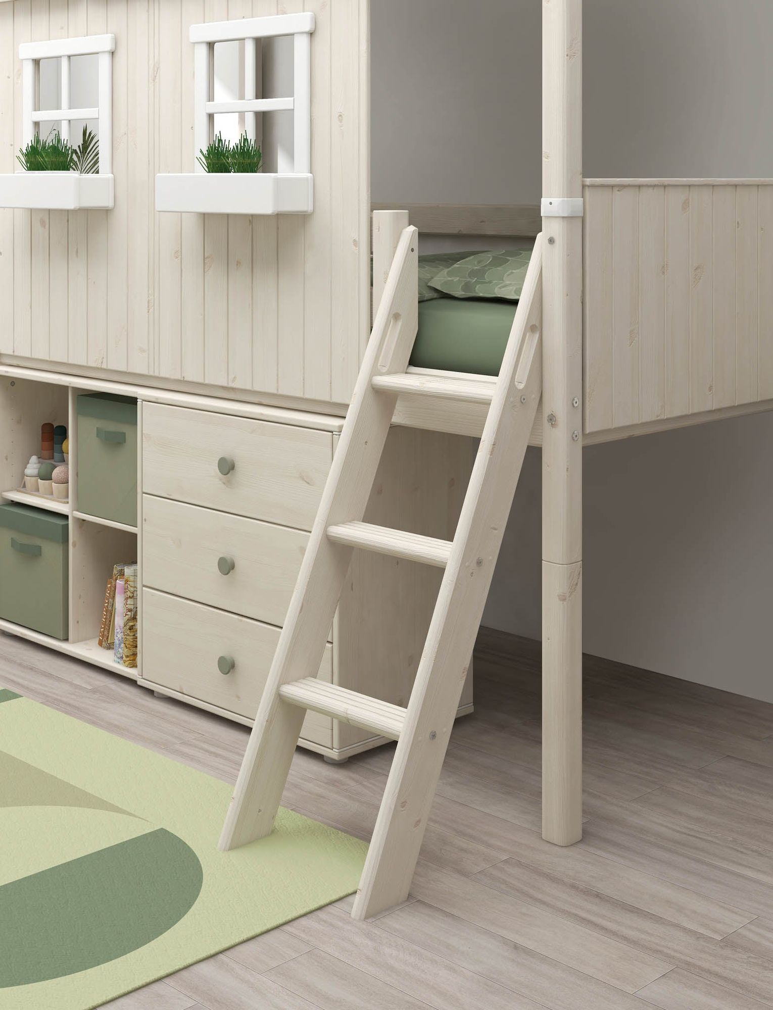 [product_category]-FLEXA Mid-high bed w. Classic House-FLEXA-5706459090597-90-10770-90-01-FLE-5