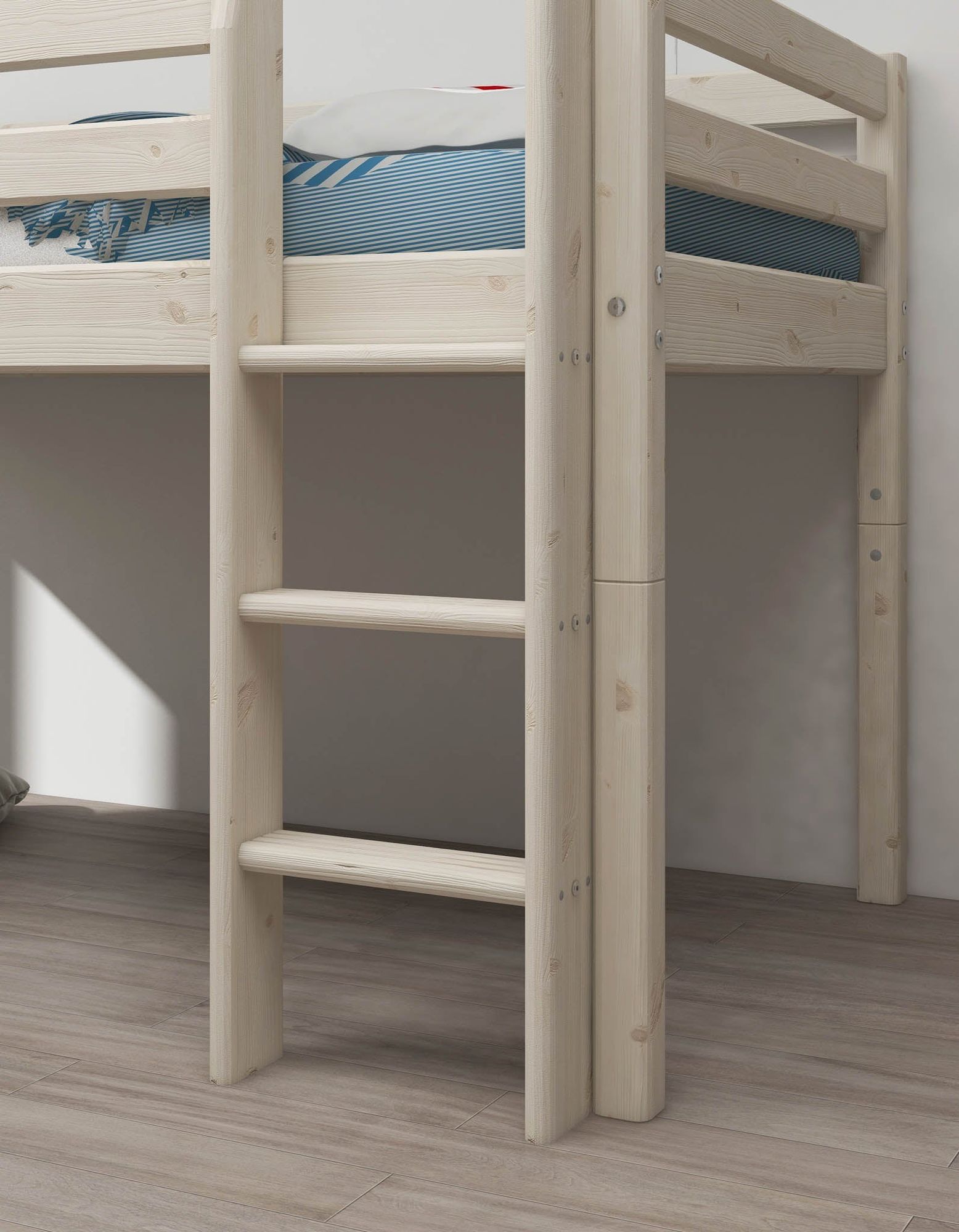 [product_category]-FLEXA Mid-high bed w. straight ladder and slide-FLEXA-5706459049762-90-10114-2-01-FLE-4