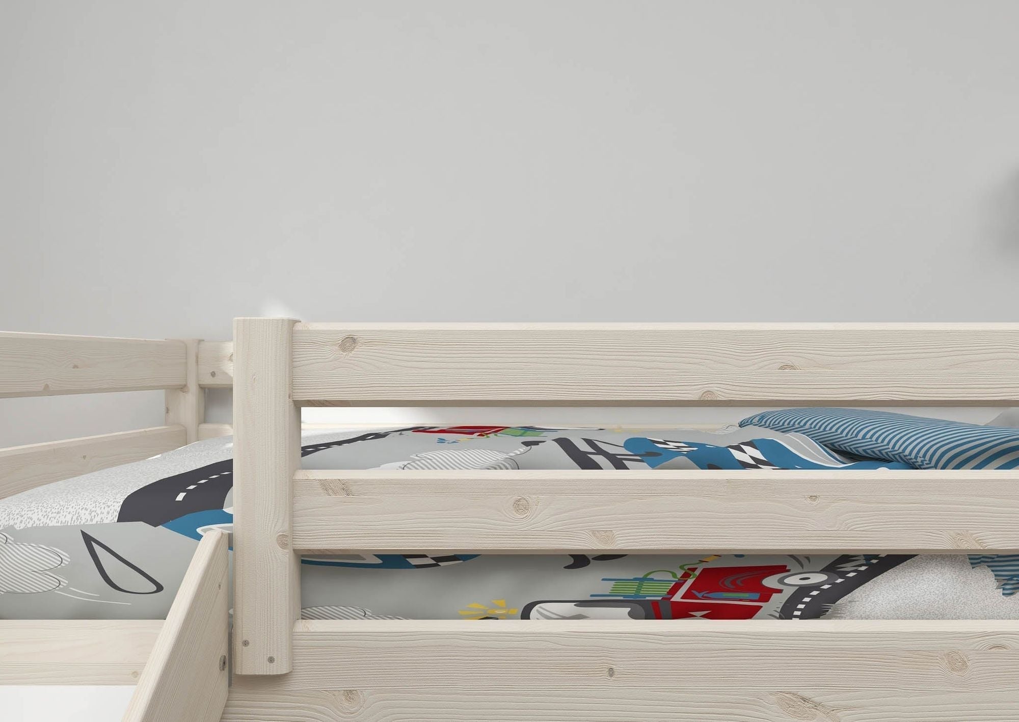 [product_category]-FLEXA Mid-high bed w. straight ladder and slide-FLEXA-5706459049762-90-10114-2-01-FLE-5
