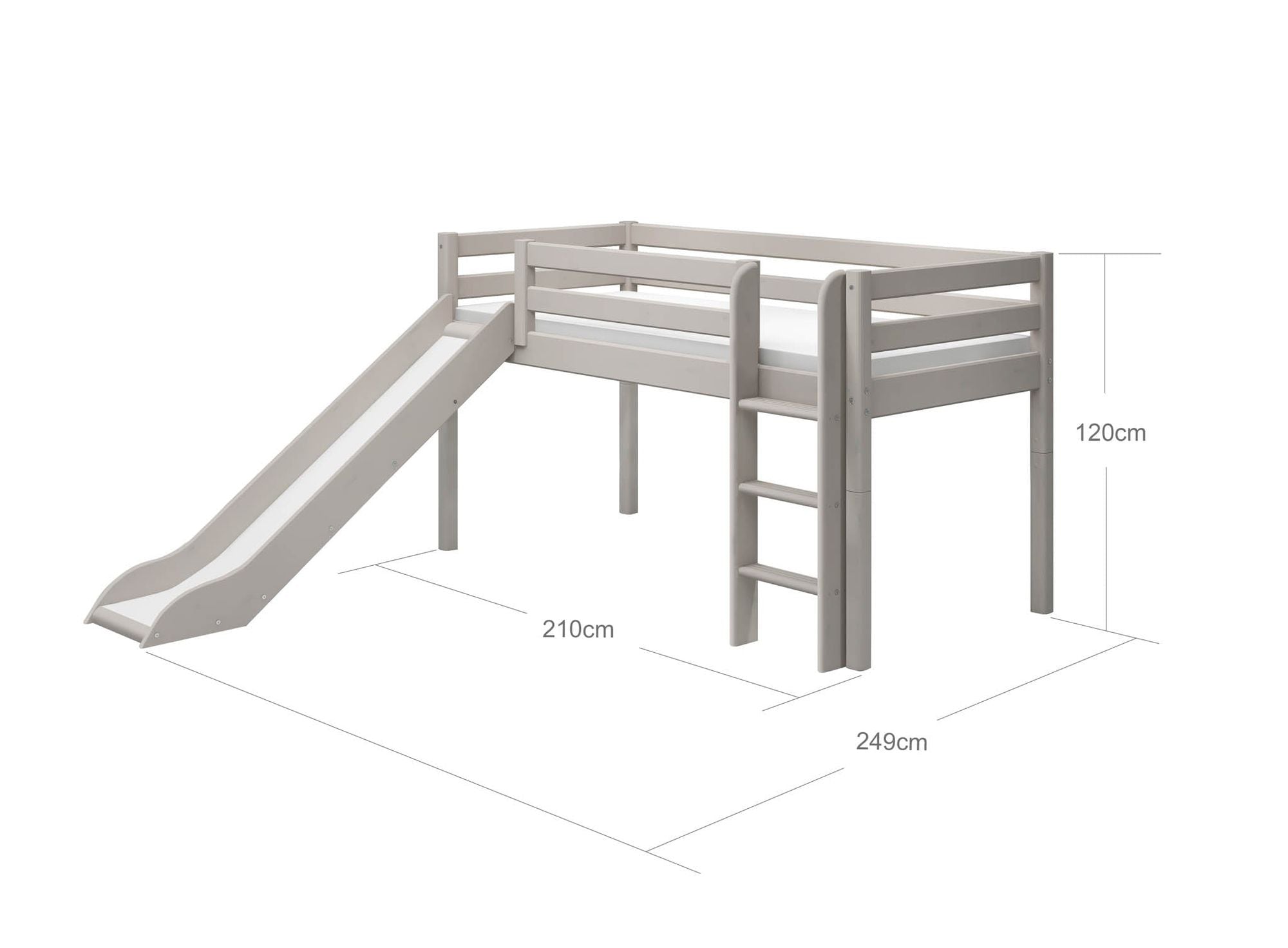 [product_category]-FLEXA Mid-high bed w. straight ladder and slide-FLEXA-5706459123233-90-10114-3-01-FLE-10