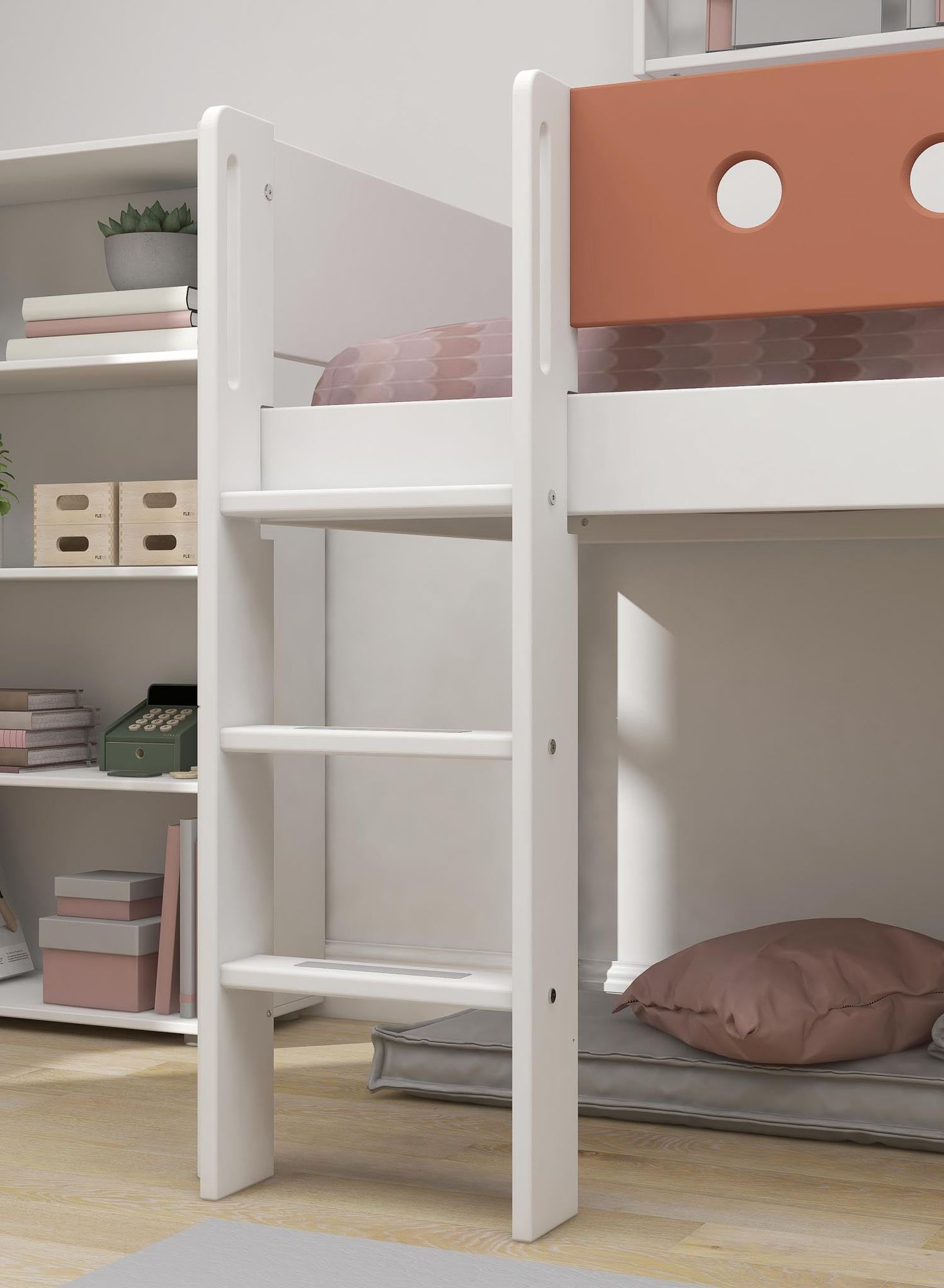 [product_category]-FLEXA Mid-high bed w. straight ladder-FLEXA-5706459150178-80-17309-518-FLE-5