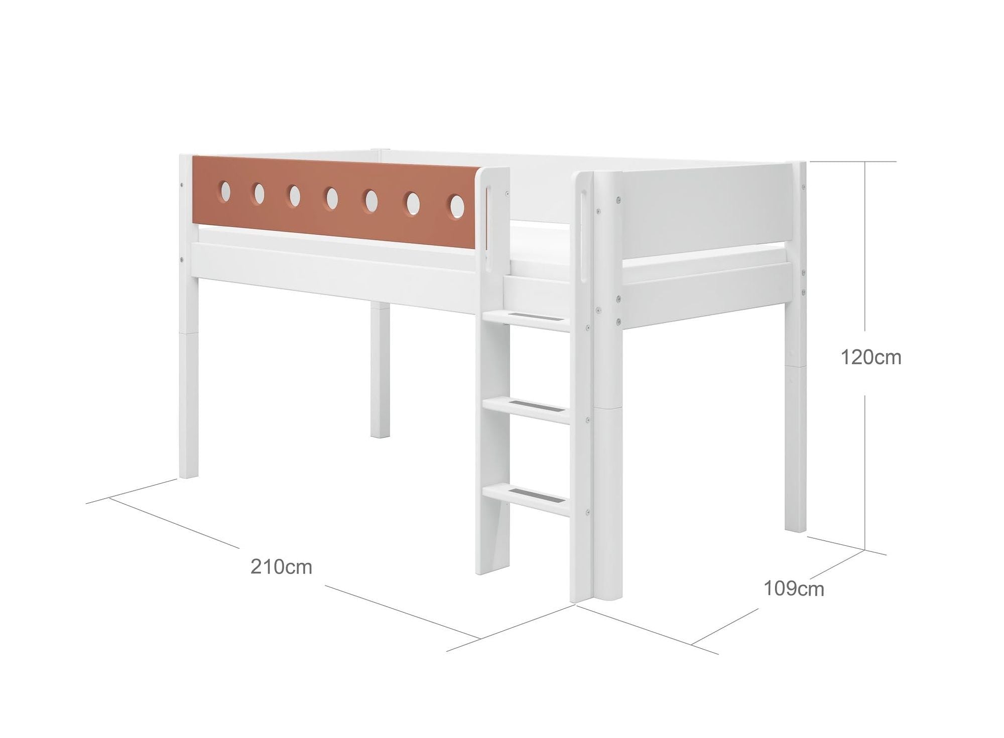 [product_category]-FLEXA Mid-high bed w. straight ladder-FLEXA-5706459150178-80-17309-518-FLE-9