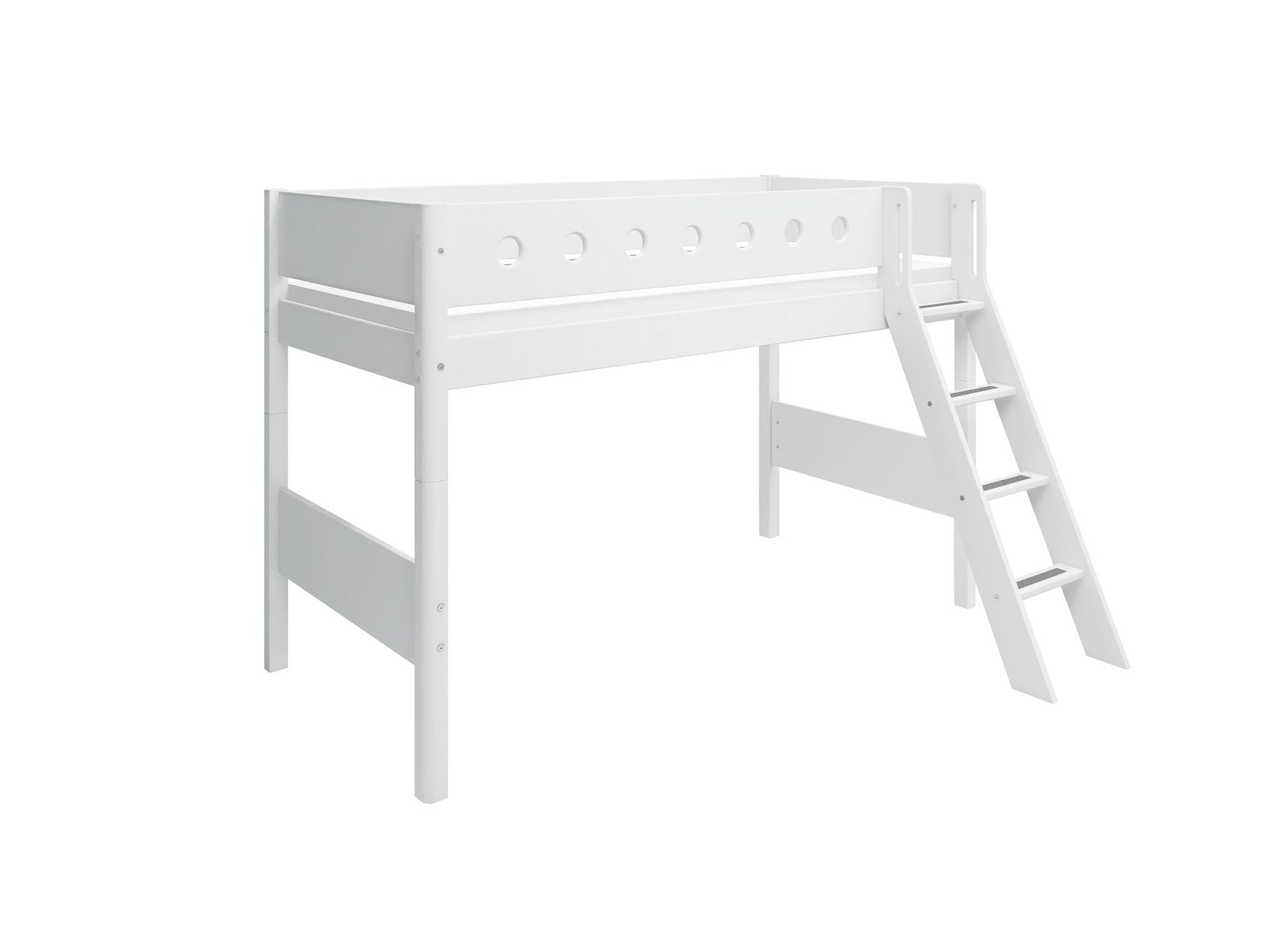 [product_category]-FLEXA Semi-high bed w. slanting ladder-FLEXA-5706459073385-80-17328-40-FLE-8