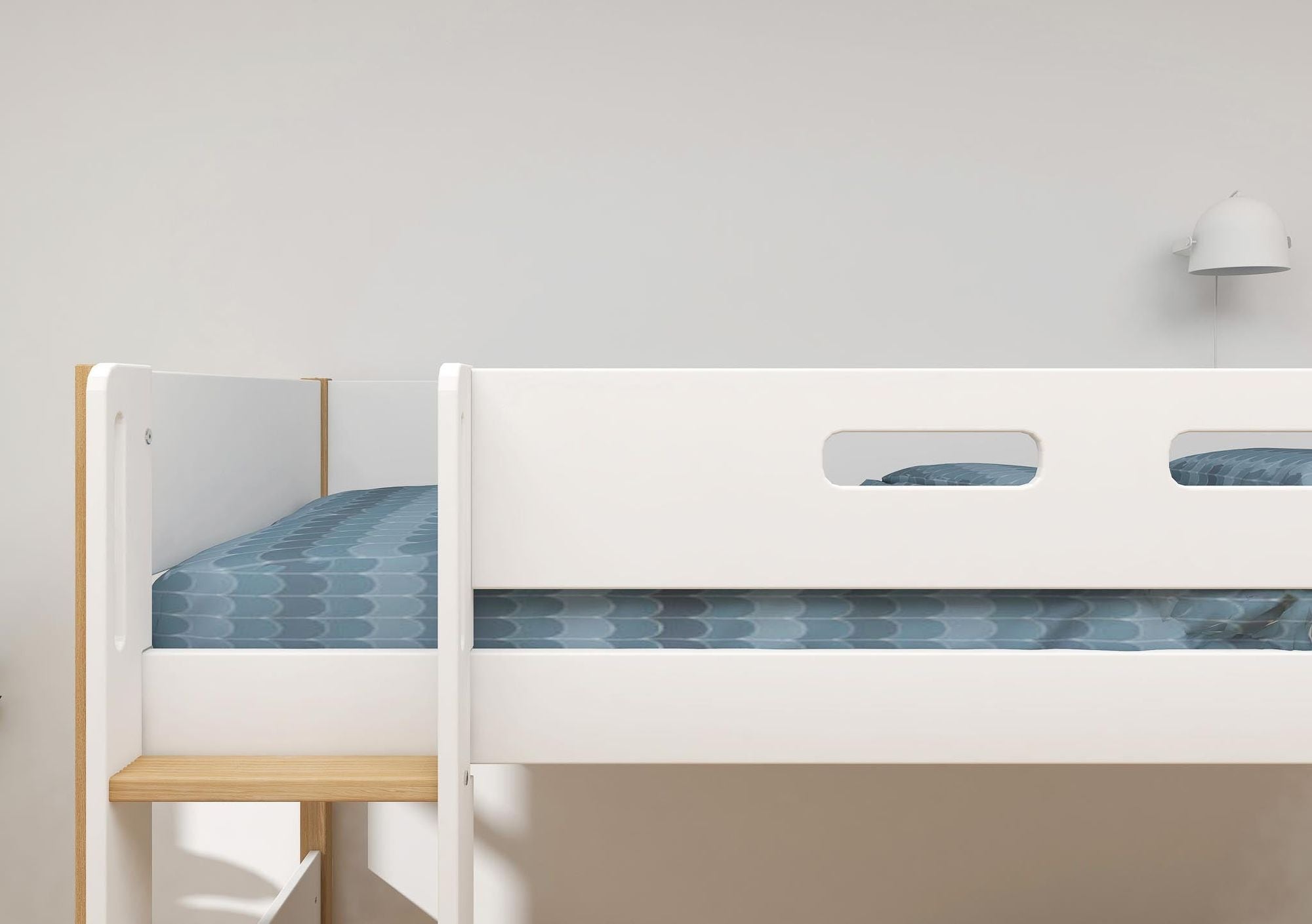[product_category]-FLEXA Semi-high bed w. straight ladder-FLEXA-5706459132297-80-31316-95-FLE-6