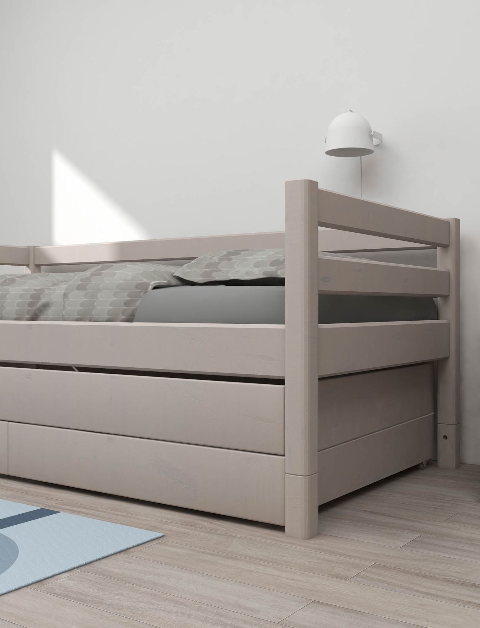 [product_category]-FLEXA Single bed with trundle pullout bed-FLEXA-5706459124674-90-10157-3-01-FLE-5