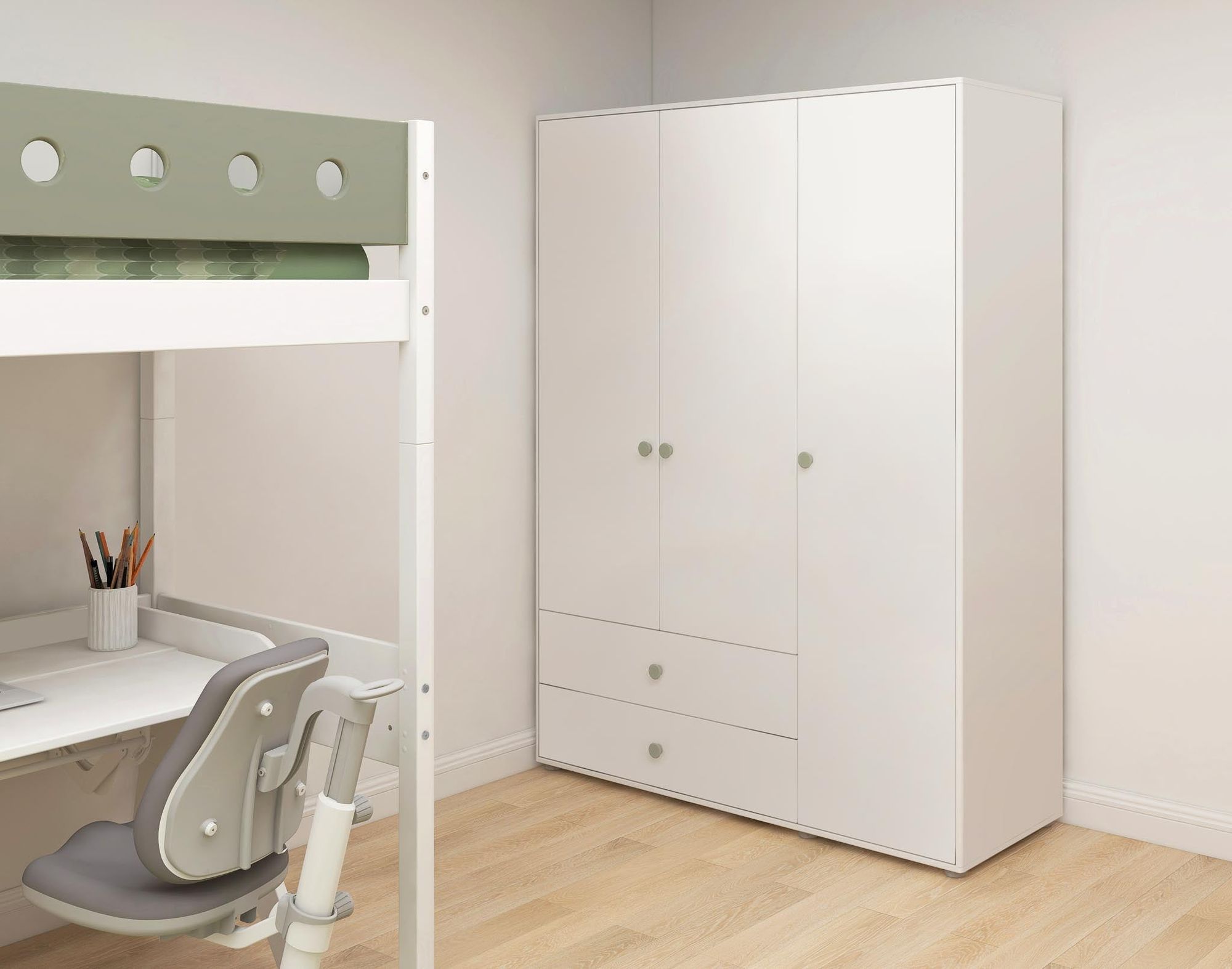 [product_category]-FLEXA Wardrobe, 3 doors + 2 drawers-FLEXA-5706459153230-81-39504-519-FLE-2