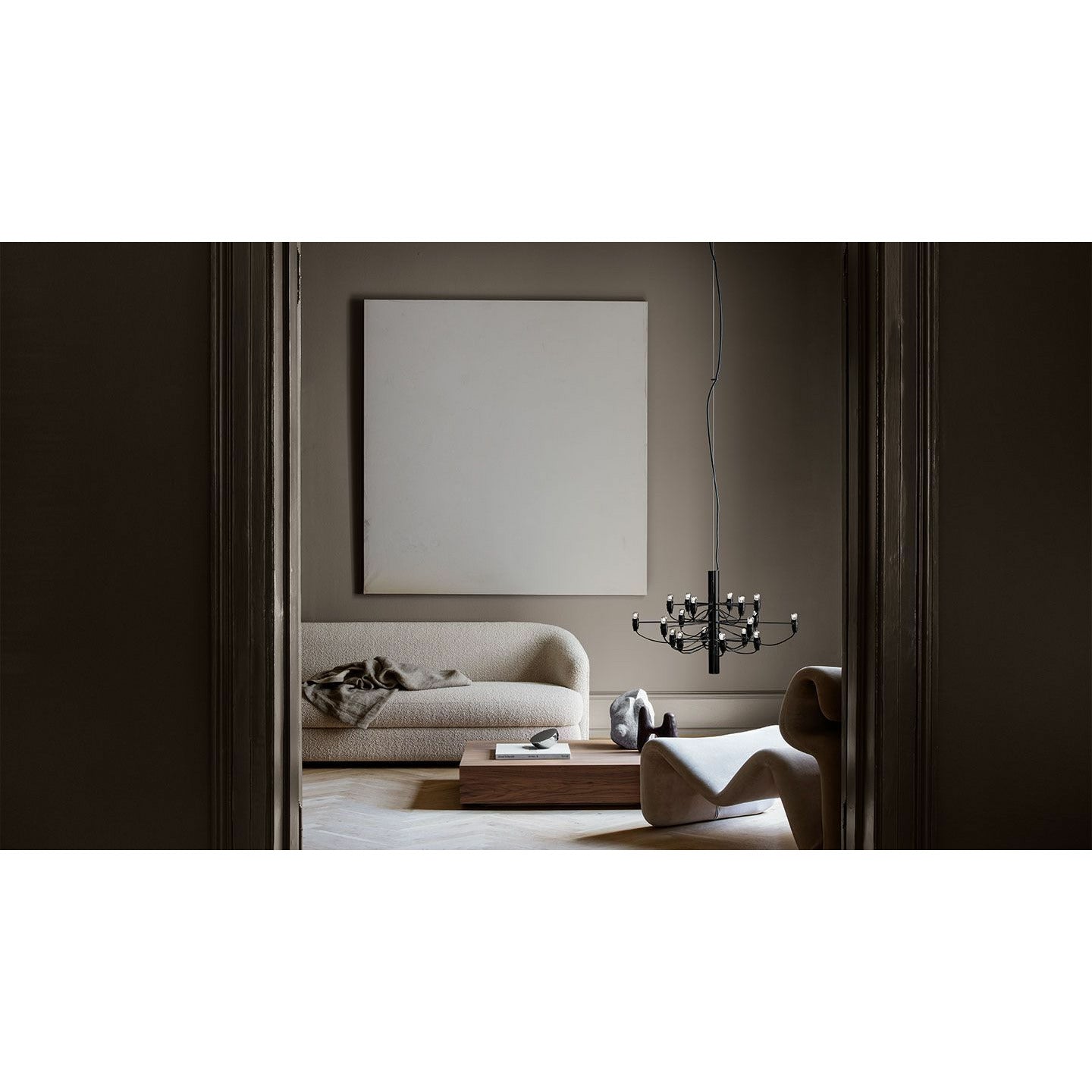 [product_category]-Flos 2097/18 Frosted Chandelier, Black Matt-Flos-8059607000366-A1351031-FLO-2