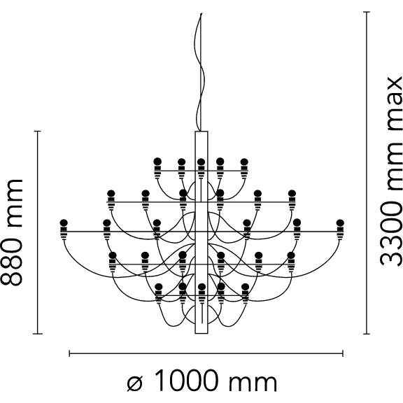 [product_category]-Flos 2097/50 Frosted Chandelier, Brass-Flos-8059607000472-A1501059-FLO-6