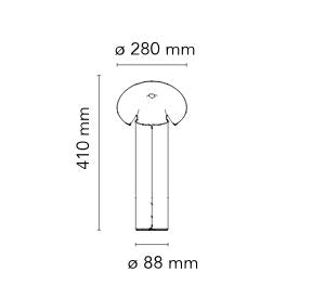 [product_category]-Flos Chiara Table Lamp, Auminium/Anthacite-Flos-8059607032305-F1595004-FLO-4