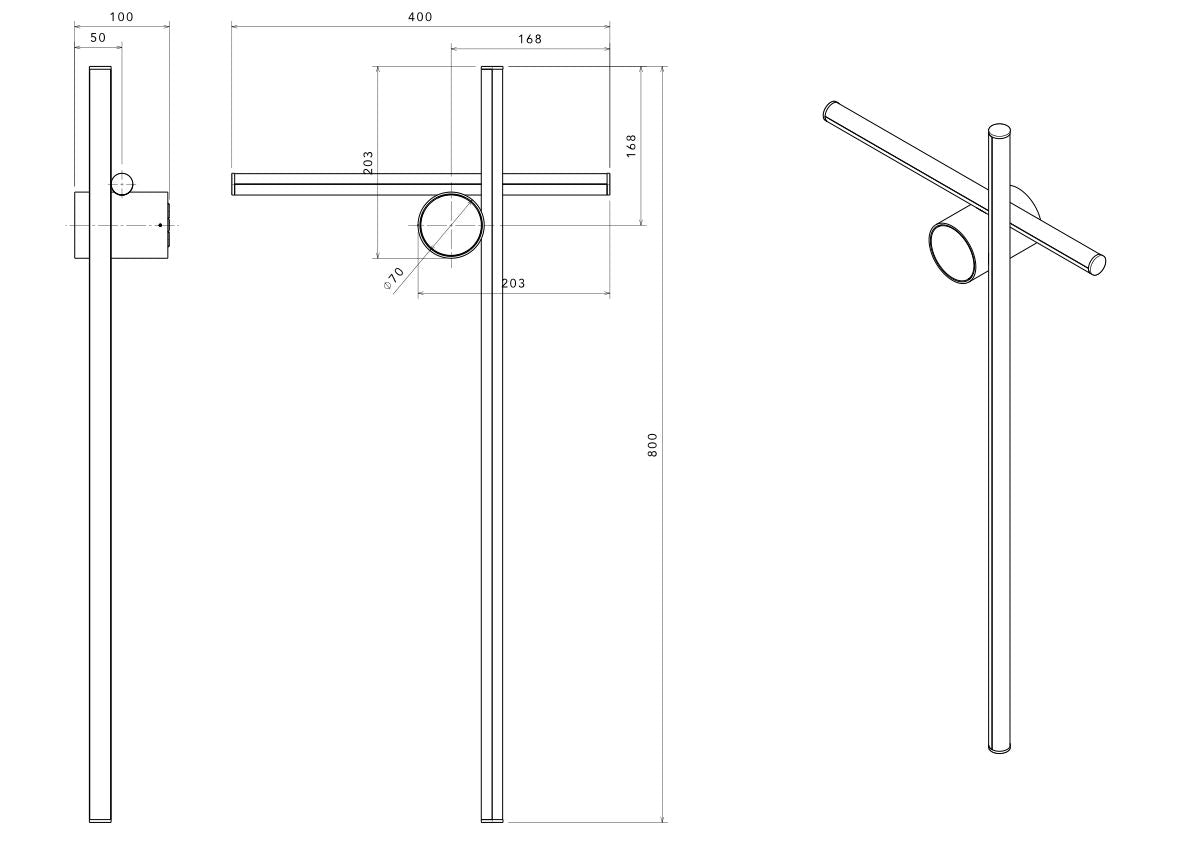 [product_category]-Flos Coordinates W2 Wall Lamp, Argent-Flos-8059607035313-F1811033-FLO-4