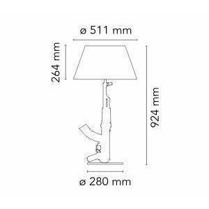[product_category]-Flos Guns Table Lamp, Gold/Black-Flos-8059607002131-F2954000-FLO-5