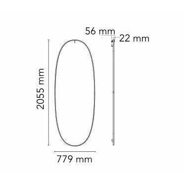 [product_category]-Flos La Plus Belle Mirror With Integrated Lighting, Brushed Copper-Flos-8059607005019-F3680015-FLO-9