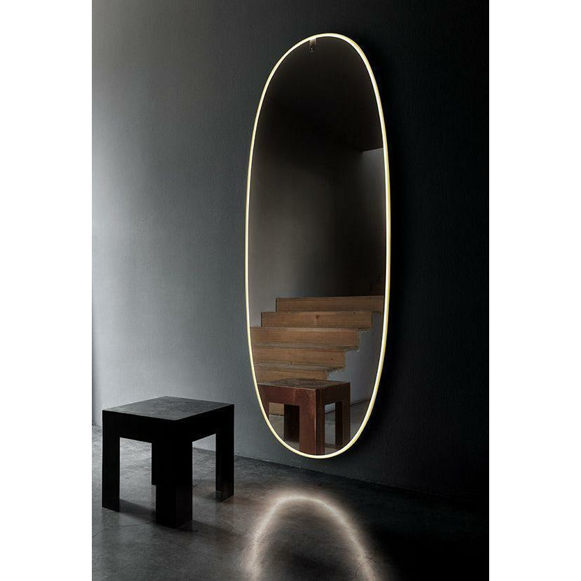 [product_category]-Flos La Plus Belle Mirror With Integrated Lighting, Brushed Gold-Flos-8059607005026-F3680044-FLO-3