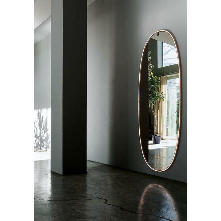 [product_category]-Flos La Plus Belle Mirror With Integrated Lighting, Brushed Gold-Flos-8059607005026-F3680044-FLO-4