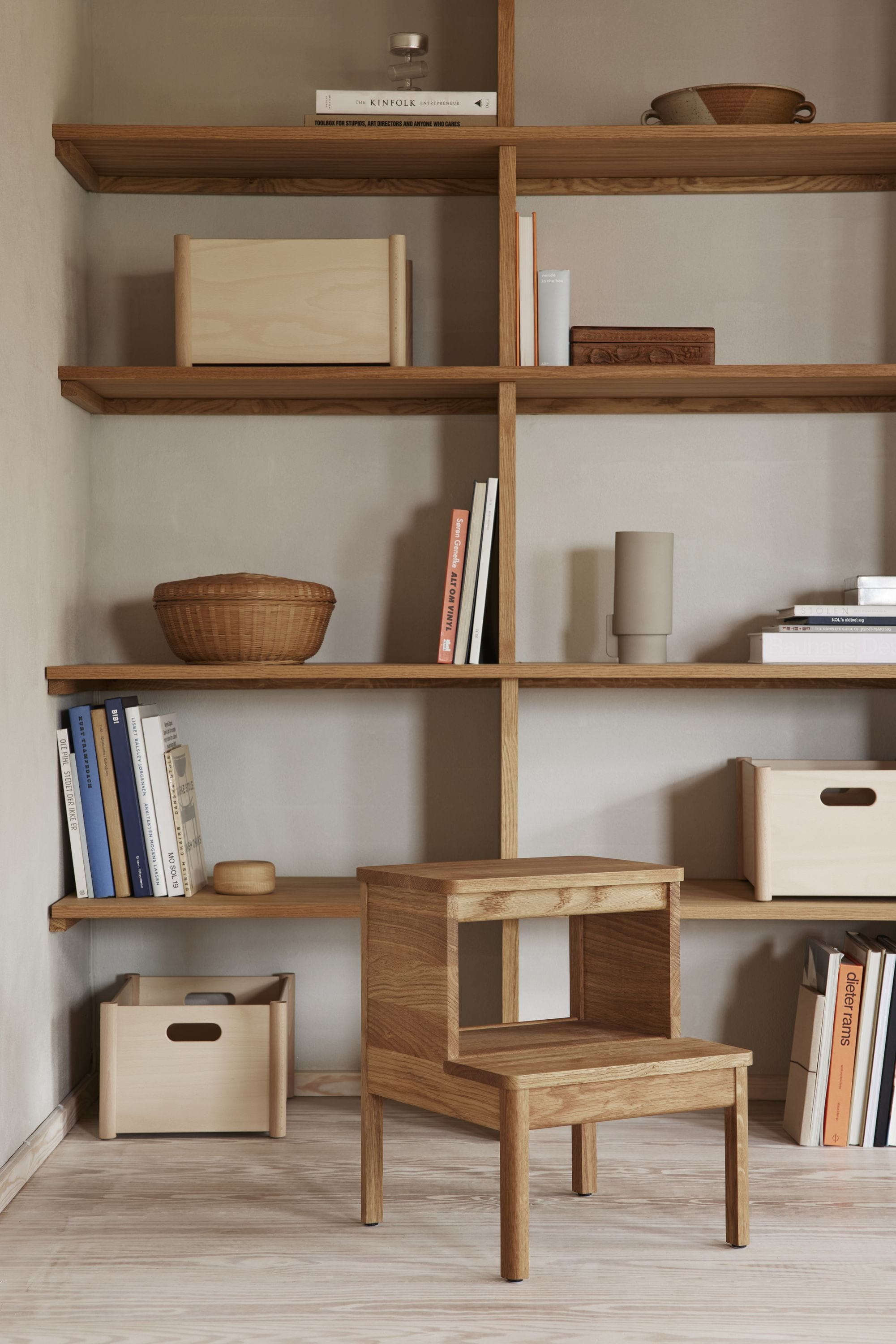 [product_category]-Form & Refine Pillar Storage Box Medium. Warm Grey-Form&Refine-5714942040110-4011-FOR-7