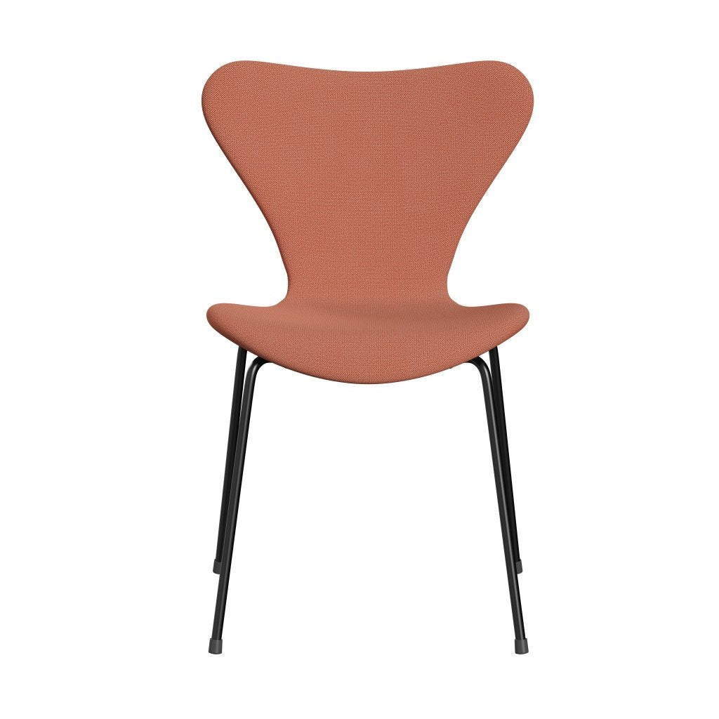 [product_category]-Fritz Hansen 3107 Chair Full Upholstery, Black/Capture Burnt Orange-Fritz Hansen-3107FU-CP4301-DRBL-FRI-1