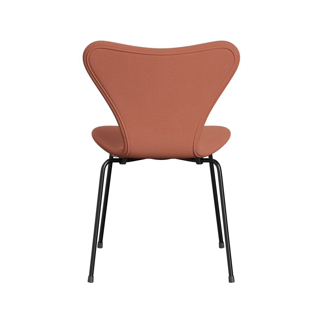 [product_category]-Fritz Hansen 3107 Chair Full Upholstery, Black/Capture Burnt Orange-Fritz Hansen-3107FU-CP4301-DRBL-FRI-4