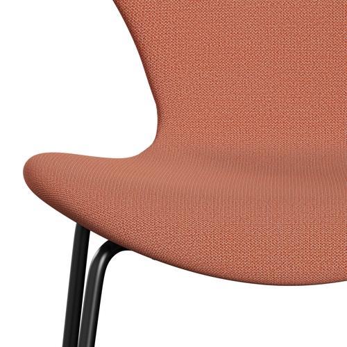 [product_category]-Fritz Hansen 3107 Chair Full Upholstery, Black/Capture Burnt Orange-Fritz Hansen-3107FU-CP4301-DRBL-FRI-6