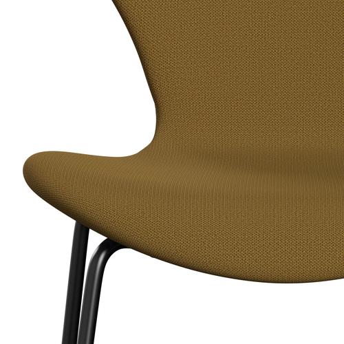[product_category]-Fritz Hansen 3107 Chair Full Upholstery, Black/Capture Mustard Dark-Fritz Hansen-3107FU-CP6401-DRBL-FRI-6