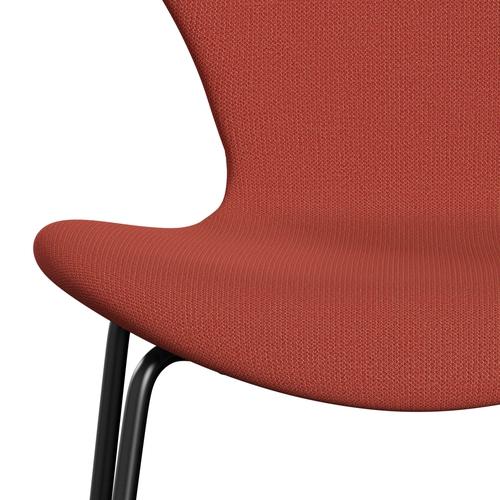 [product_category]-Fritz Hansen 3107 Chair Full Upholstery, Black/Capture Orange Dark-Fritz Hansen-3107FU-CP4702-DRBL-FRI-6