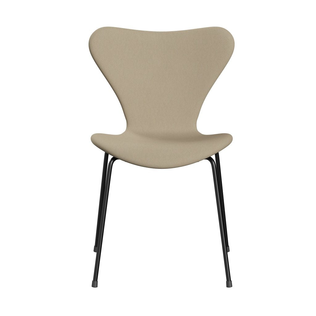 [product_category]-Fritz Hansen 3107 Chair Full Upholstery, Black/Comfort Sand Light (C61002)-Fritz Hansen-3107FU-C61002-DRBL-FRI-1