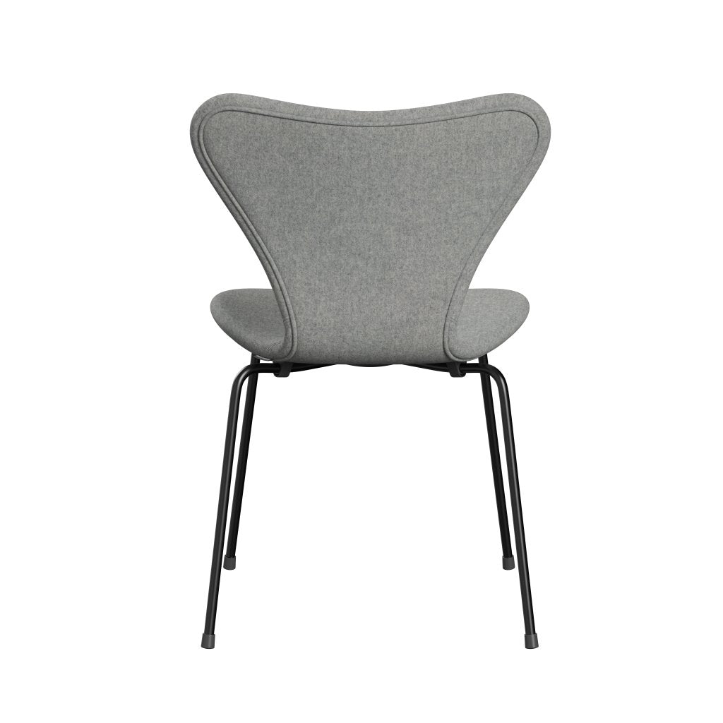 [product_category]-Fritz Hansen 3107 Chair Full Upholstery, Black/Divina Melange Light Grey-Fritz Hansen-3107FU-DIM120-DRBL-FRI-4