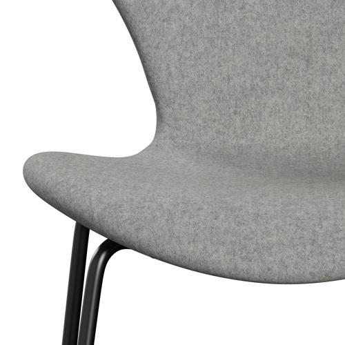 [product_category]-Fritz Hansen 3107 Chair Full Upholstery, Black/Divina Melange Light Grey-Fritz Hansen-3107FU-DIM120-DRBL-FRI-6