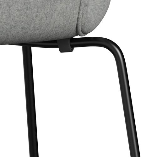 [product_category]-Fritz Hansen 3107 Chair Full Upholstery, Black/Divina Melange Light Grey-Fritz Hansen-3107FU-DIM120-DRBL-FRI-7