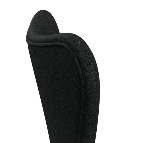 [product_category]-Fritz Hansen 3107 Chair Full Upholstery, Black/Divina Melange Salt & Pepper-Fritz Hansen-3107FU-DIM180-DRBL-FRI-5