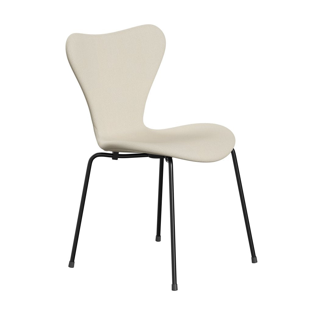 [product_category]-Fritz Hansen 3107 Chair Full Upholstery, Black/Hallingdal Wool White-Fritz Hansen-3107FU-HAL100-DRBL-FRI-2