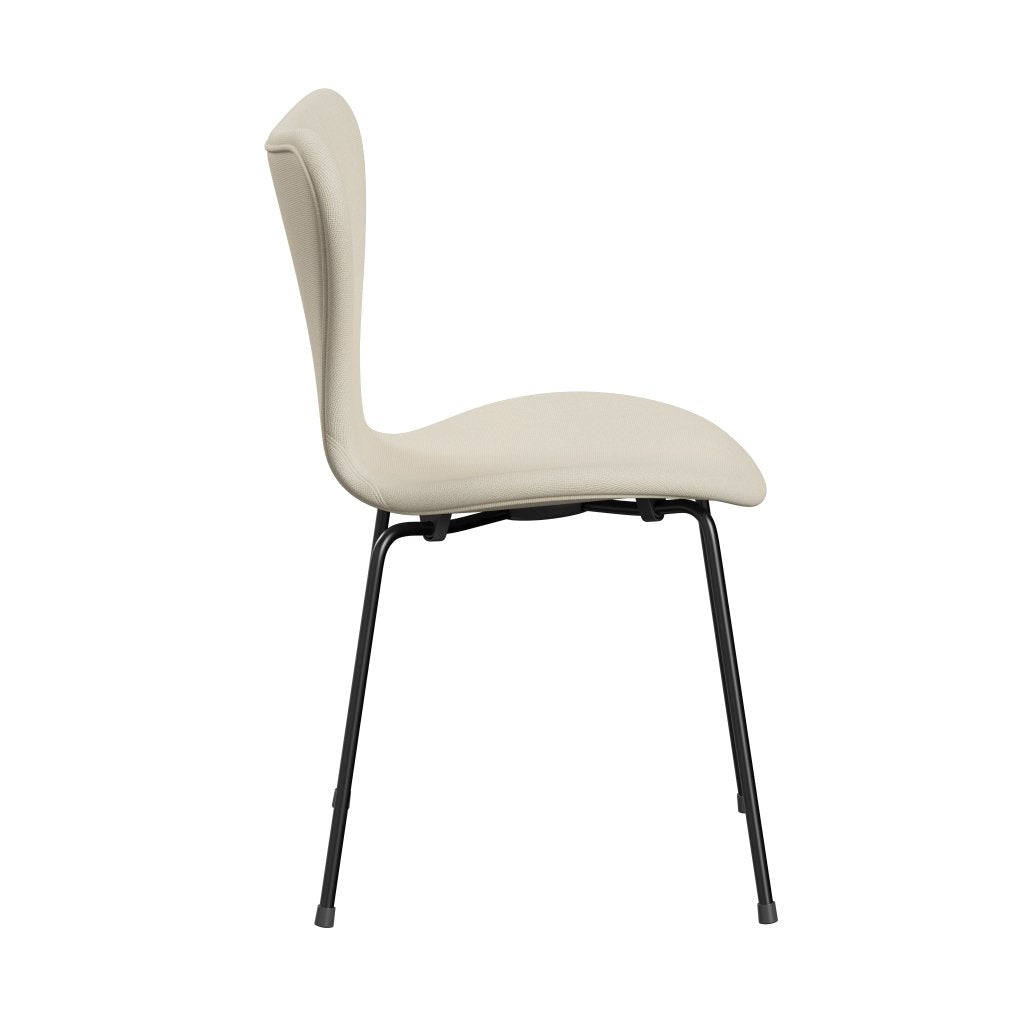 [product_category]-Fritz Hansen 3107 Chair Full Upholstery, Black/Hallingdal Wool White-Fritz Hansen-3107FU-HAL100-DRBL-FRI-3