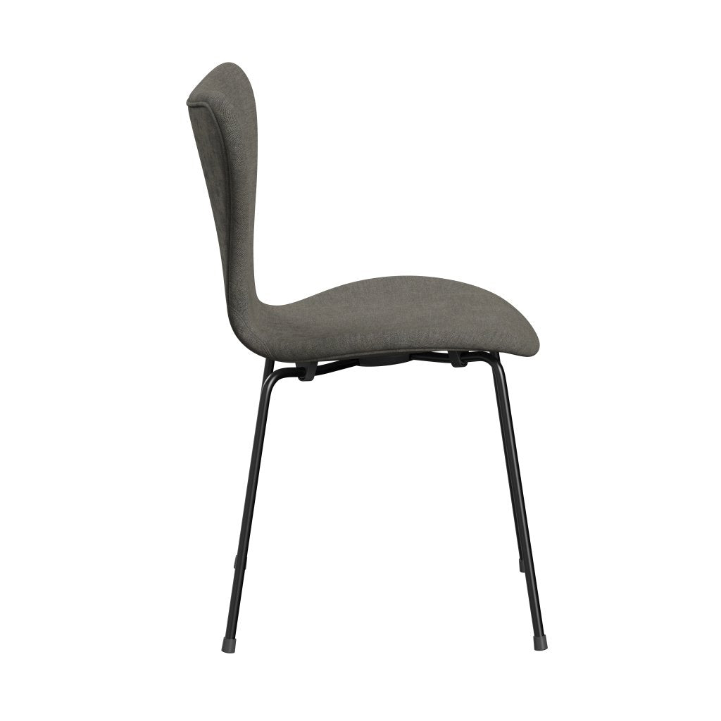 [product_category]-Fritz Hansen 3107 Chair Full Upholstery, Black/Remix Concrete-Fritz Hansen-3107FU-REM133-DRBL-FRI-3