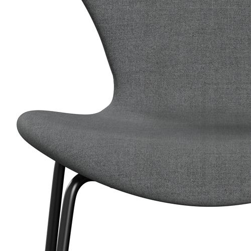 [product_category]-Fritz Hansen 3107 Chair Full Upholstery, Black/Remix Grey (Rem143)-Fritz Hansen-3107FU-REM143-DRBL-FRI-6