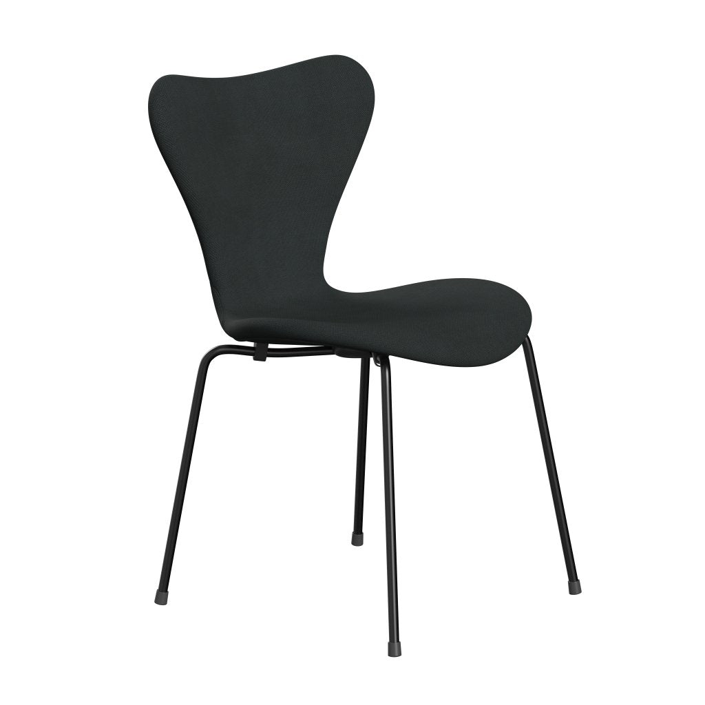 [product_category]-Fritz Hansen 3107 Chair Full Upholstery, Black/Steelcut Charcoal-Fritz Hansen-3107FU-STI180-DRBL-FRI-2