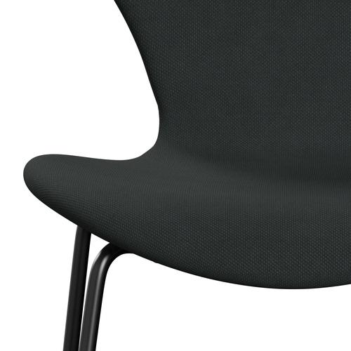 [product_category]-Fritz Hansen 3107 Chair Full Upholstery, Black/Steelcut Charcoal-Fritz Hansen-3107FU-STI180-DRBL-FRI-6