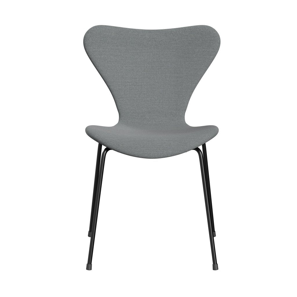[product_category]-Fritz Hansen 3107 Chair Full Upholstery, Black/Steelcut Trio Grey-Fritz Hansen-3107FU-STR133-DRBL-FRI-1