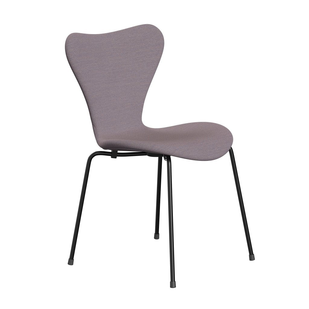 [product_category]-Fritz Hansen 3107 Chair Full Upholstery, Black/Steelcut Trio White/Violet-Fritz Hansen-3107FU-STR806-DRBL-FRI-2