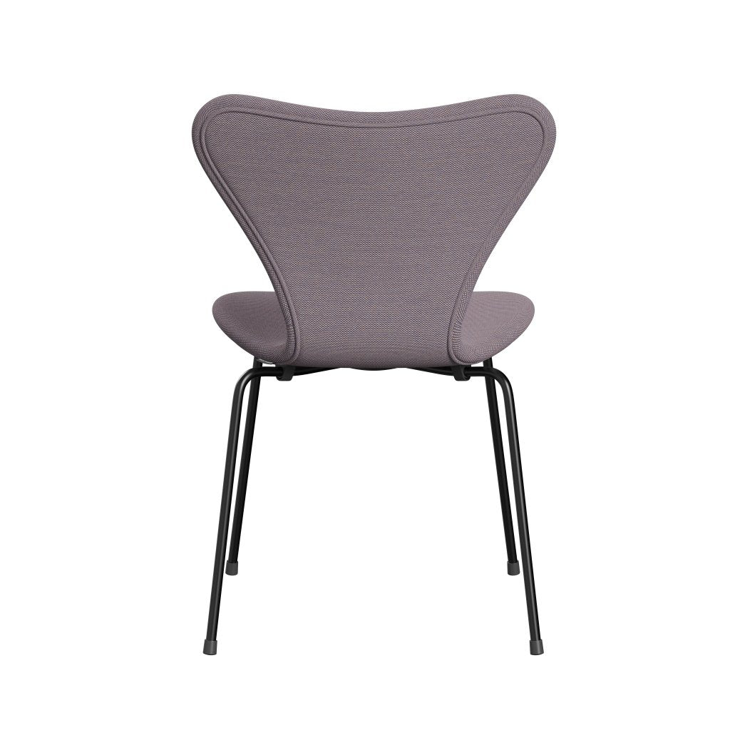 [product_category]-Fritz Hansen 3107 Chair Full Upholstery, Black/Steelcut Trio White/Violet-Fritz Hansen-3107FU-STR806-DRBL-FRI-4