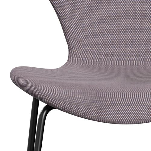 [product_category]-Fritz Hansen 3107 Chair Full Upholstery, Black/Steelcut Trio White/Violet-Fritz Hansen-3107FU-STR806-DRBL-FRI-6