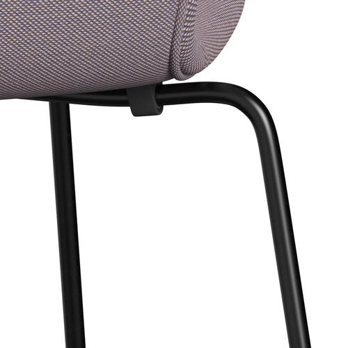 [product_category]-Fritz Hansen 3107 Chair Full Upholstery, Black/Steelcut Trio White/Violet-Fritz Hansen-3107FU-STR806-DRBL-FRI-7