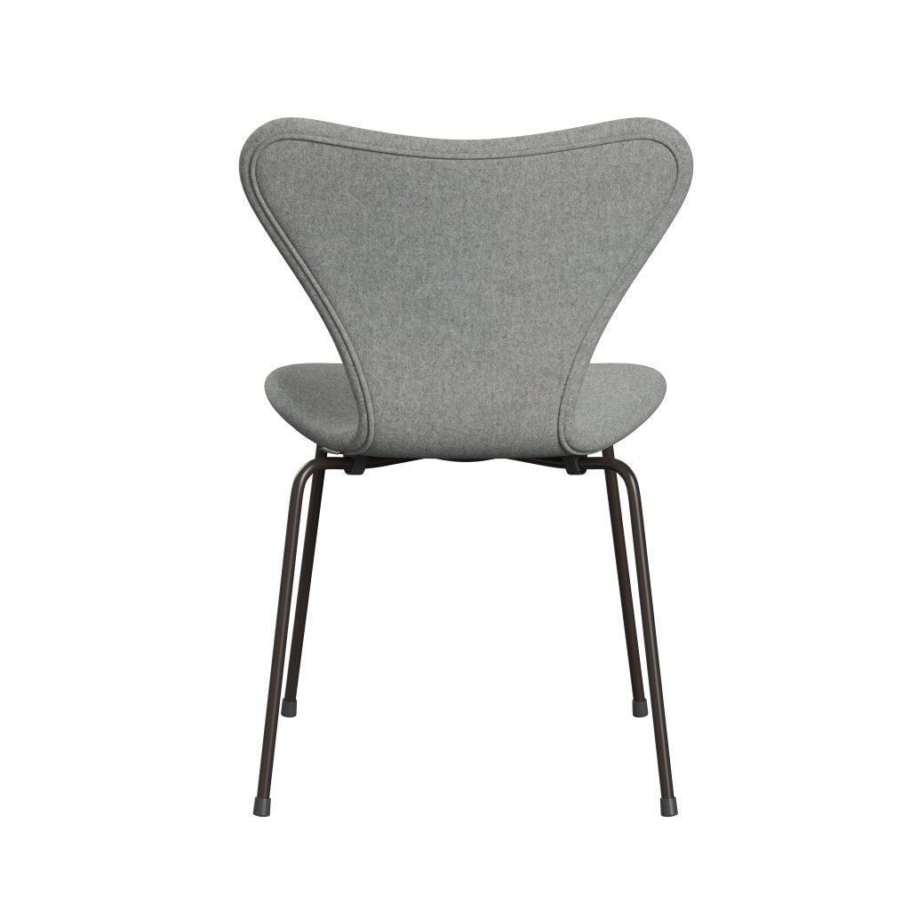 [product_category]-Fritz Hansen 3107 Chair Full Upholstery, Brown Bronze/Divina Melange Light Grey-Fritz Hansen-3107FU-DIM120-DBPC-FRI-4