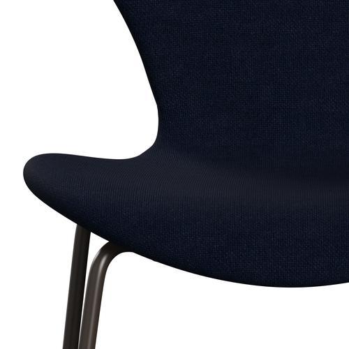 [product_category]-Fritz Hansen 3107 Chair Full Upholstery, Brown Bronze/Hallingdal Royal Blue-Fritz Hansen-3107FU-HAL764-DBPC-FRI-6