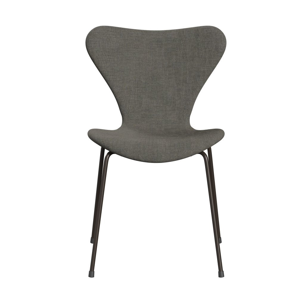 [product_category]-Fritz Hansen 3107 Chair Full Upholstery, Brown Bronze/Remix Concrete-Fritz Hansen-3107FU-REM133-DBPC-FRI-1