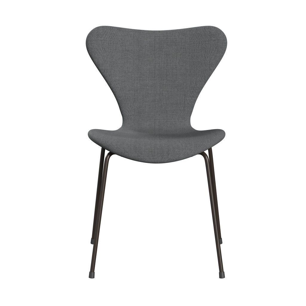 [product_category]-Fritz Hansen 3107 Chair Full Upholstery, Brown Bronze/Remix Grey (Rem143)-Fritz Hansen-3107FU-REM143-DBPC-FRI-1