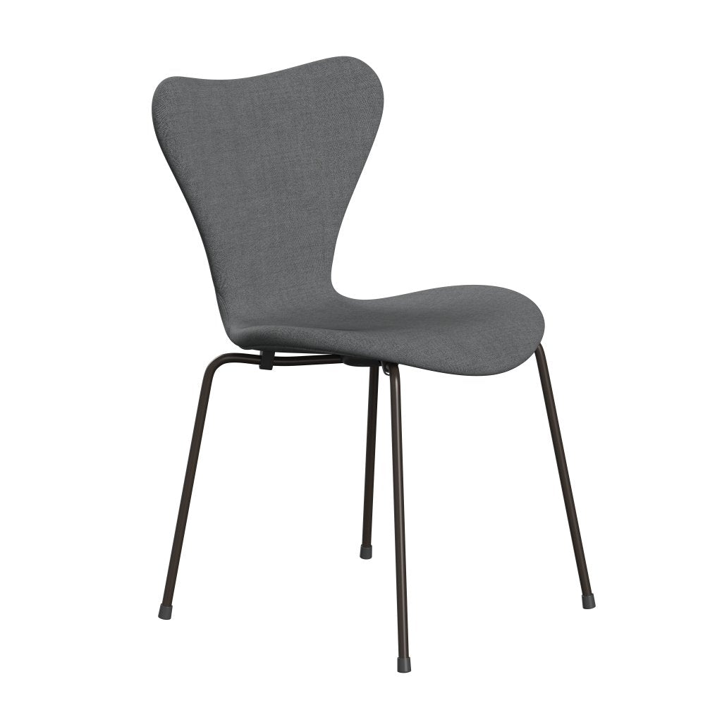 [product_category]-Fritz Hansen 3107 Chair Full Upholstery, Brown Bronze/Remix Grey (Rem143)-Fritz Hansen-3107FU-REM143-DBPC-FRI-2