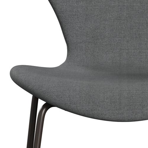 [product_category]-Fritz Hansen 3107 Chair Full Upholstery, Brown Bronze/Remix Grey (Rem143)-Fritz Hansen-3107FU-REM143-DBPC-FRI-6